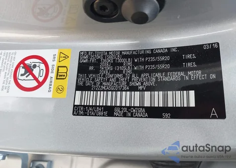 2016 Lexus Rx 350 z USA, uszkodzony, nr VIN 2T2ZZMCA5GC017364